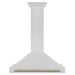 ZLINE Autograph Edition 36 in. Convertible Satin Stainless Steel Wall Mount Range Hood with Accent Handle (KB4SNZ-36)