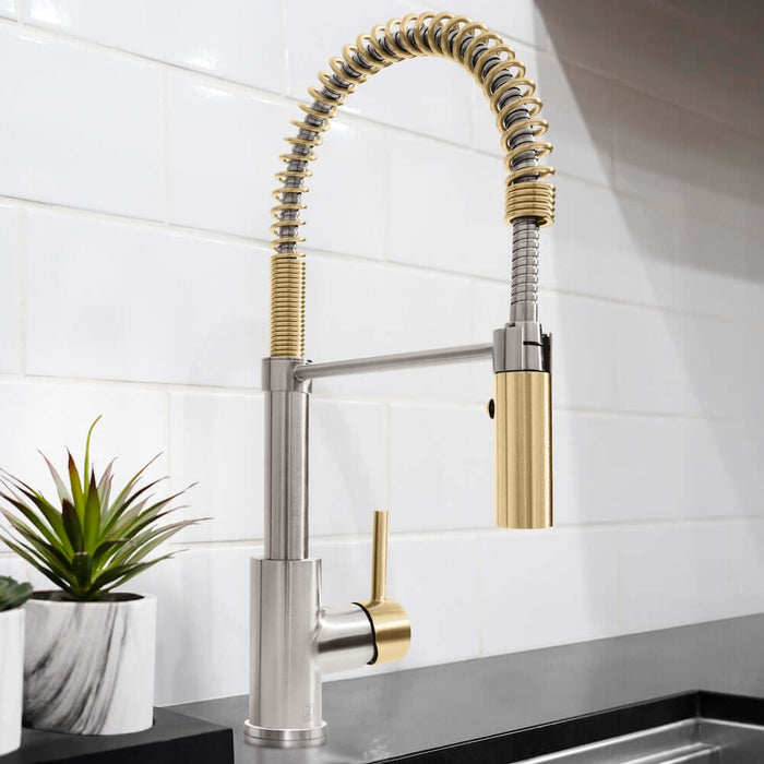 ZLINE Autograph Edition Sierra Pull Down Spring Single Handle Kitchen Faucet with Color Options (SRA-KF-Z)