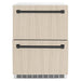 ZLINE Autograph Edition 24 in. Touchstone 168 Can Outdoor-Rated Dual Refrigerator Drawer with Panel-Ready Doors and Matte Black Handles (RDSPOZ-24-MB)