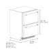 ZLINE Autograph Edition 24 in. Touchstone 168 Can Outdoor-Rated Dual Refrigerator Drawer with Stainless Steel Doors and Polished Gold Helix Handles (RDSOZ-ST-24-KG)