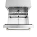 ZLINE Autograph Edition 24 in. Touchstone 168 Can Outdoor-Rated Dual Refrigerator Drawer with Stainless Steel Doors and Polished Nickel Helix Handles (RDSOZ-ST-24-KPN)