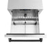 ZLINE Autograph Edition 24 in. Touchstone 168 Can Outdoor-Rated Dual Refrigerator Drawer with White Matte Doors and Matte Black Handles (RDSOZ-WM-24-MB)