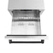 ZLINE Autograph Edition 24 in. Touchstone 168 Can Outdoor-Rated Dual Refrigerator Drawer with White Matte Doors and Matte Black Handles (RDSOZ-WM-24-MB)
