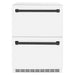 ZLINE Autograph Edition 24 in. Touchstone 168 Can Outdoor-Rated Dual Refrigerator Drawer with White Matte Doors and Matte Black Handles (RDSOZ-WM-24-MB)