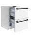 ZLINE Autograph Edition 24 in. Touchstone 168 Can Outdoor-Rated Dual Refrigerator Drawer with White Matte Doors and Matte Black Handles (RDSOZ-WM-24-MB)