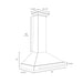 ZLINE Autograph Edition 36 in. Convertible Satin Stainless Steel Wall Mount Range Hood with Black Matte Shell and Accent Handle (KB4SNZ-BLM36)