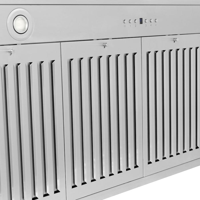 ZLINE Autograph Edition 48 in. Convertible Satin Stainless Steel Wall Mount Range Hood with Black Matte Shell and Accent Handle (KB4SNZ-BLM48)