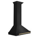 ZLINE Autograph Edition 30 in. Black Stainless Steel Wall Mount Range Hood with Accent Handle (BSKB4Z-30)