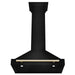 ZLINE Autograph Edition 30 in. Black Stainless Steel Wall Mount Range Hood with Accent Handle (BSKB4Z-30)