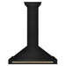 ZLINE Autograph Edition 36 in. Black Stainless Steel Wall Mount Range Hood with Accent Handle (BSKB4Z-36)
