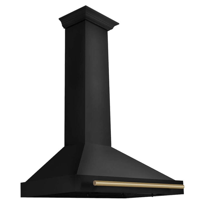 ZLINE Autograph Edition 36 in. Black Stainless Steel Wall Mount Range Hood with Accent Handle (BSKB4Z-36)