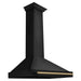 ZLINE Autograph Edition 36 in. Black Stainless Steel Wall Mount Range Hood with Accent Handle (BSKB4Z-36)