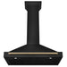 ZLINE Autograph Edition 36 in. Black Stainless Steel Wall Mount Range Hood with Accent Handle (BSKB4Z-36)