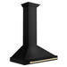 ZLINE Autograph Edition 36 in. Black Stainless Steel Wall Mount Range Hood with Accent Handle (BSKB4Z-36)