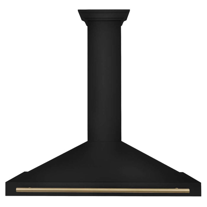 ZLINE Autograph Edition 48 in. Black Stainless Steel Wall Mount Range Hood with Accent Handle (BSKB4Z-48)