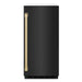 ZLINE Autograph Edition 15 in. Touchstone Clear Cube Ice Maker with Drain Pump and Black Stainless Steel Door with Champagne Bronze Handle (ICCDZ-BS-15-CB)