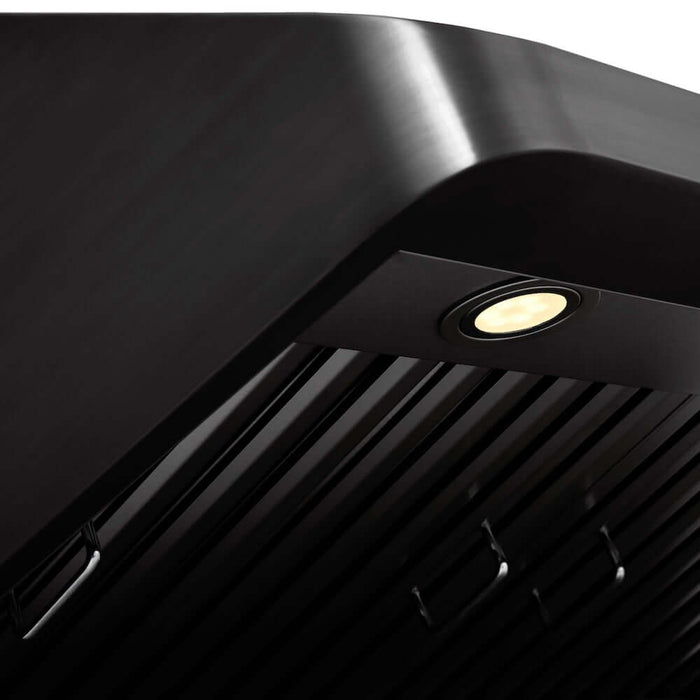 ZLINE 600 CFM Ducted Under Cabinet Range Hood in Black Stainless Steel with Size Options (BS623)
