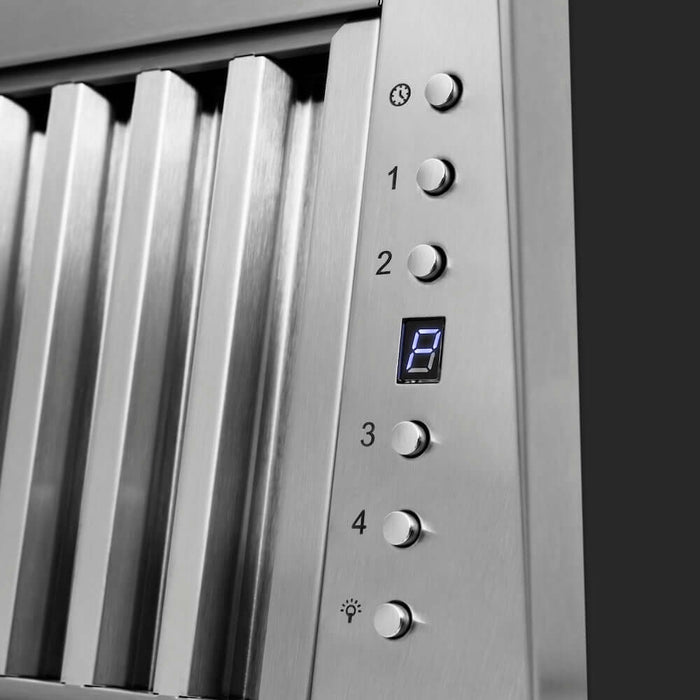 ZLINE Wooden Wall Mount Range Hood in Rustic Black Finish with Size Options (355CC)