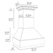 ZLINE Wooden Wall Mount Range Hood in Rustic Black Finish with Size Options (355CC)