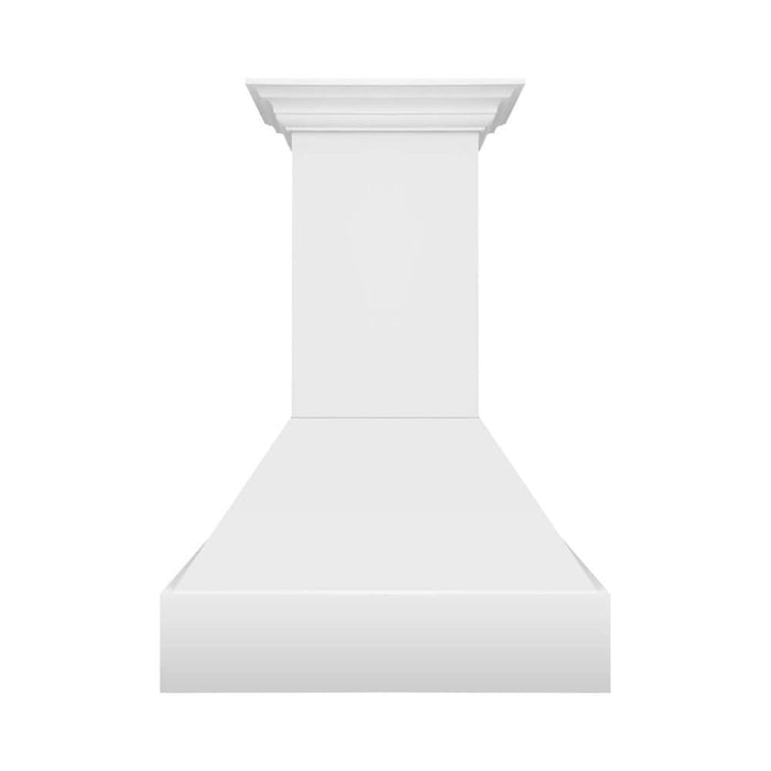ZLINE Wooden Wall Mount Range Hood in Rustic Bright White Finish with Size Options (355WW)