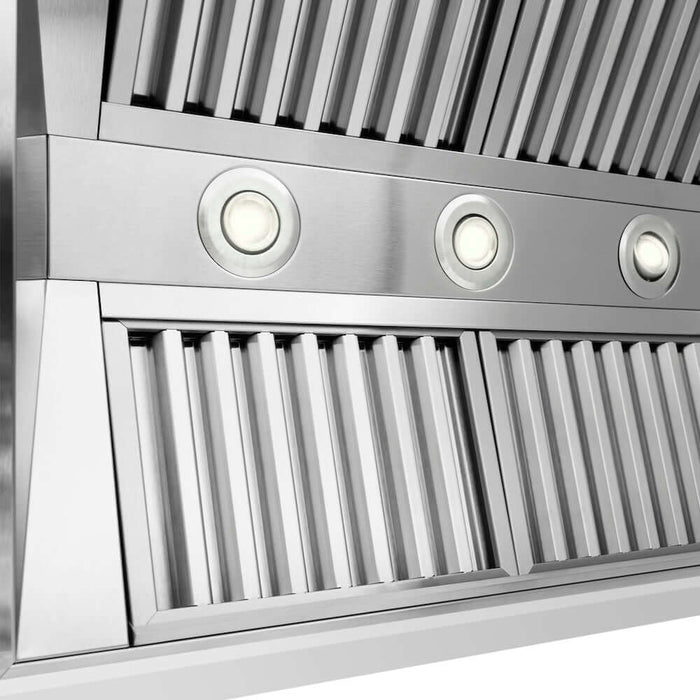 ZLINE Wooden Wall Mount Range Hood in Rustic Bright White Finish with Size Options (355WW)
