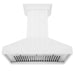ZLINE Wooden Wall Mount Range Hood in Shiplap Bright White Finish with Size Options (KPWW)