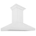 ZLINE Wooden Wall Mount Range Hood in Shiplap Bright White Finish with Size Options (KPWW)