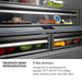 ZLINE Autograph Edition 36 in. 19.6 cu. ft. French Door Built-In Bottom Freezer Refrigerator with Water Dispenser and Ice Maker in Stainless Steel with Graphite Gray Interior and Matte Black Accents (GRBIVZ-304-36MB)