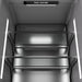ZLINE Autograph Edition 24 in. 12.5 cu. ft. Column Refrigerator in Black Stainless Steel with Graphite Gray Interior and Polished Gold Accents (RCRVZ-BS-24-G)