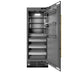 ZLINE Autograph Edition 30 in. 16.7 cu. ft. Column Refrigerator in Black Stainless Steel with Graphite Gray Interior and Polished Gold Accents (RCRVZ-BS-30-G)