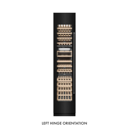 ZLINE 18 in. 9.0 cu. ft. Triple Zone 68 Bottle Left Hinge Column Wine Cooler in Black Stainless Steel (RCWVL-BS-18)