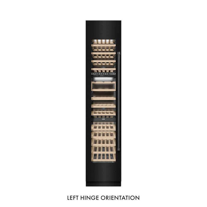ZLINE 18 in. 9.0 cu. ft. Triple Zone 68 Bottle Left Hinge Column Wine Cooler in Black Stainless Steel (RCWVL-BS-18)