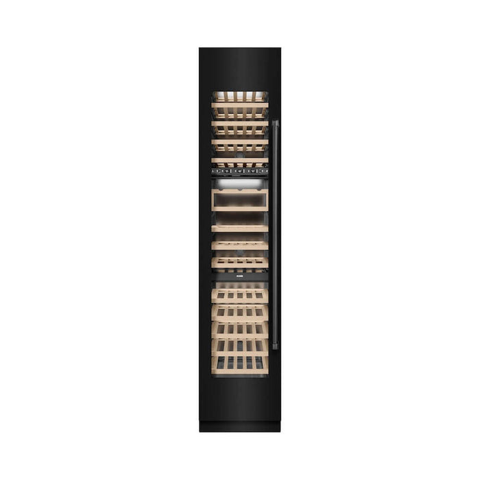 ZLINE 18 in. 9.0 cu. ft. Triple Zone 68 Bottle Left Hinge Column Wine Cooler in Black Stainless Steel (RCWVL-BS-18)