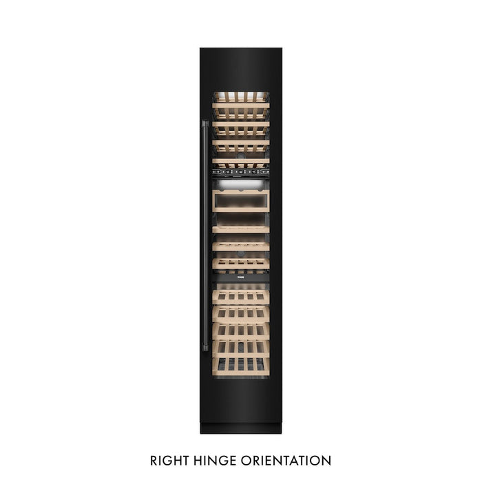 ZLINE 18 in. 9.0 cu. ft. Triple Zone 68 Bottle Right Hinge Column Wine Cooler in Black Stainless Steel (RCWVR-BS-18)