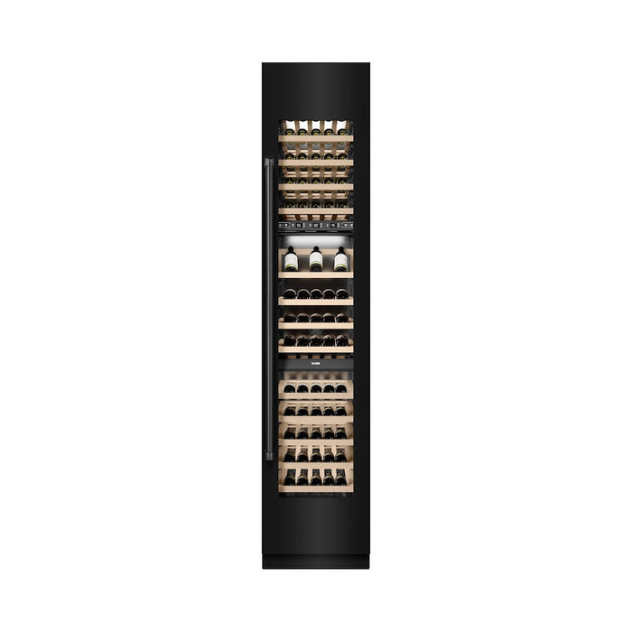 ZLINE 18 in. 9.0 cu. ft. Triple Zone 68 Bottle Right Hinge Column Wine Cooler in Black Stainless Steel (RCWVR-BS-18)