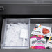 ZLINE Autograph Edition 30 in. 16.1 cu. ft. Built-In Bottom Freezer Refrigerator with Water Dispenser and Ice Maker in Black Stainless Steel with Graphite Gray Interior and Champagne Bronze Accents (GRBIVZ-BS-30-CB)