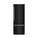 ZLINE Autograph Edition 30 in. 16.1 cu. ft. Built-In Bottom Freezer Refrigerator with Water Dispenser and Ice Maker in Black Stainless Steel with Graphite Gray Interior and Champagne Bronze Accents (GRBIVZ-BS-30-CB)