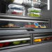 ZLINE Autograph Edition 36 in. 19.6 cu. ft. French Door Built-In Bottom Freezer Refrigerator with Water Dispenser and Ice Maker in Black Stainless Steel with Graphite Gray Interior and Polished Gold Accents (GRBIVZ-BS-36-G)