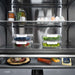 ZLINE Autograph Edition 30 in. 16.1 cu. ft. Built-In Bottom Freezer Refrigerator with Water Dispenser and Ice Maker in Black Stainless Steel with Graphite Gray Interior and Champagne Bronze Helix Handles (GRBIVZ-BS30KCB)