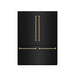 ZLINE Autograph Edition 60 in. 32.2 cu. ft. French Door Built-In Bottom Freezer Refrigerator with Water Dispenser and Ice Maker in Black Stainless Steel with Graphite Gray Interior and Champagne Bronze Helix Handles (GRBIVZ-BS60KCB)