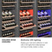 ZLINE Autograph Edition 18 in. 9.0 cu. ft. Triple Zone 68 Bottle Right Hinge Column Wine Cooler in Satin Stainless Steel with Champagne Bronze Accents (RCWVRZ-SN-18-CB)