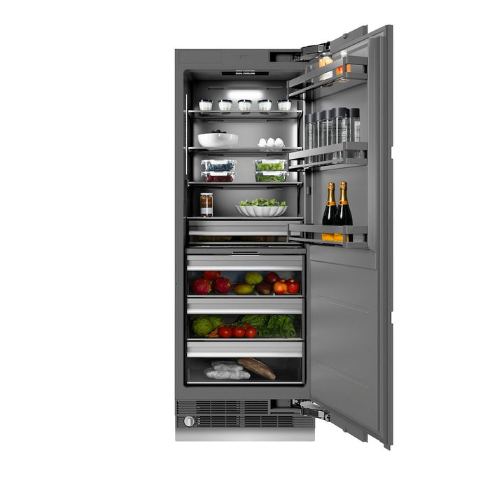 ZLINE 30 in. 16.7 cu. ft. Panel Ready Column Refrigerator with Graphite Gray Interior (RBCRV-30)