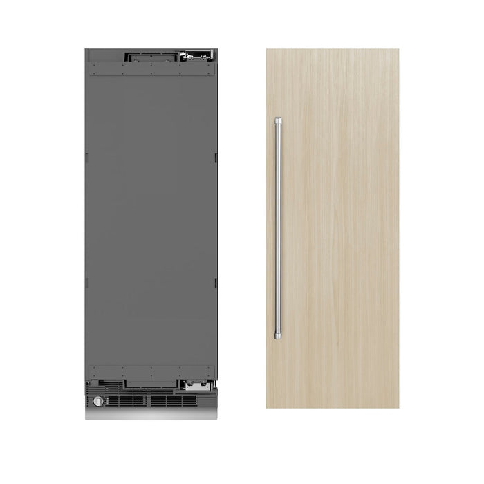 ZLINE 30 in. 16.7 cu. ft. Panel Ready Column Refrigerator with Graphite Gray Interior (RBCRV-30)