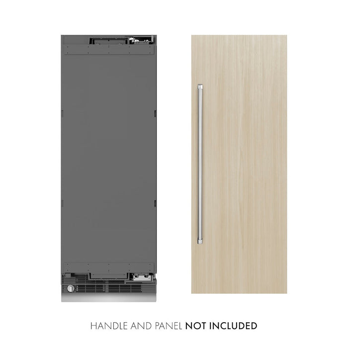 ZLINE 30 in. 16.7 cu. ft. Panel Ready Column Refrigerator with Graphite Gray Interior (RBCRV-30)