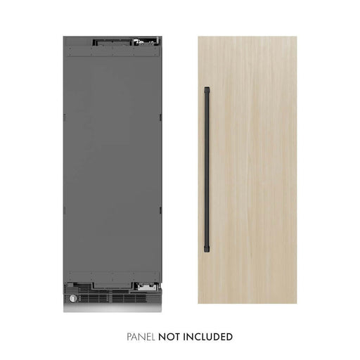 ZLINE Autograph Edition 30 in. 16.7 cu. ft. Panel Ready Column Refrigerator with Graphite Gray Interior and Matte Black Accents (RBCRVZ-30-MB)