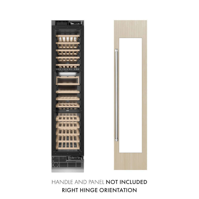 ZLINE 18 in. 9.0 cu. ft. Triple Zone 68 Bottle Panel Ready Right Hinge Column Wine Cooler (RBCWVR-18)