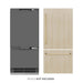 ZLINE Autograph Edition 36 in. 19.8 cu. ft. Panel Ready Built-In Bottom Freezer Refrigerator with Water Dispenser and Ice Maker with Graphite Gray Interior and Polished Gold Accents (GRBITZ-36-G)