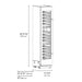 ZLINE Autograph Edition 18 in. 9.0 cu. ft. Triple Zone 68 Bottle Left Hinge Column Wine Cooler in Satin Stainless Steel with Champagne Bronze Accents (RCWVLZ-SN-18-CB)