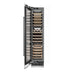 ZLINE Autograph Edition 18 in. 9.0 cu. ft. Triple Zone 68 Bottle Left Hinge Column Wine Cooler in Satin Stainless Steel with Matte Black Accents (RCWVLZ-SN-18-MB)