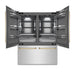 ZLINE Autograph Edition 60 in. 32.2 cu. ft. French Door Built-In Bottom Freezer Refrigerator with Water Dispenser and Ice Maker in Satin Stainless Steel with Graphite Gray Interior and Champagne Bronze Accents (GRBIVZ-SN-60-CB)